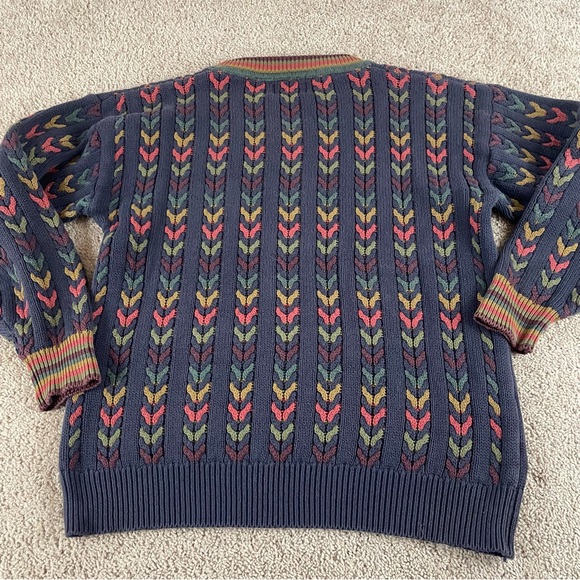 Vintage Gant Salty Dog Sweater Men’s XL Cotton Chunky Knit 90s Y2K Chevron T278 - Picture 2 of 10